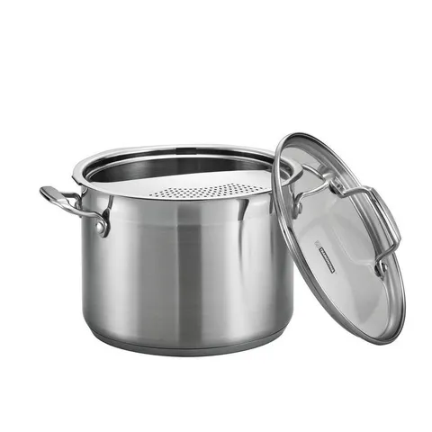 Gourmet 6 qt. Stainless Steel Stock Pot with Glass Lid