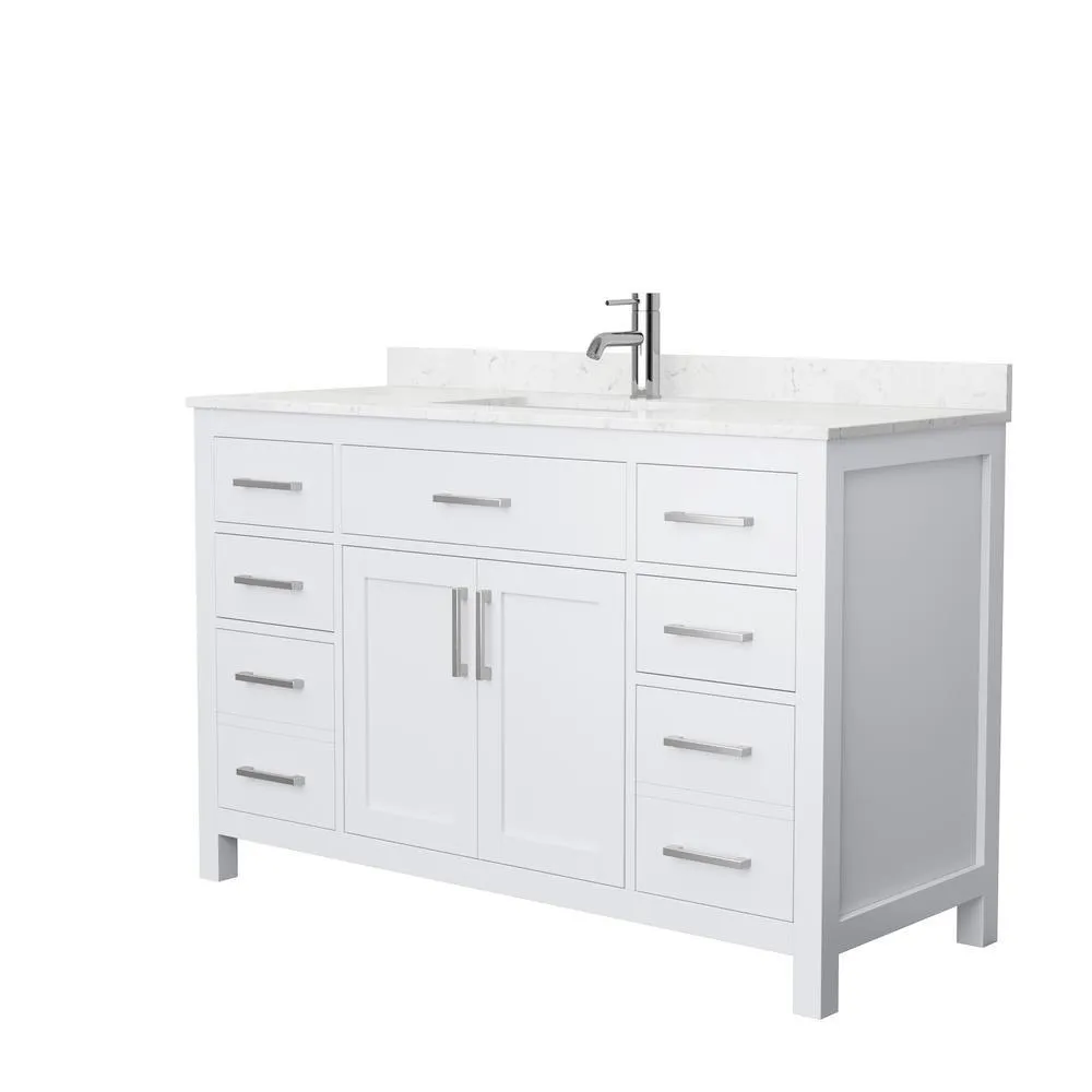 Beckett 72 in. W x 22 in. D Double Bath Vanity in Dark Gray with Cultured Marble Vanity Top in Carrara with White Basins, photo 46 of 53