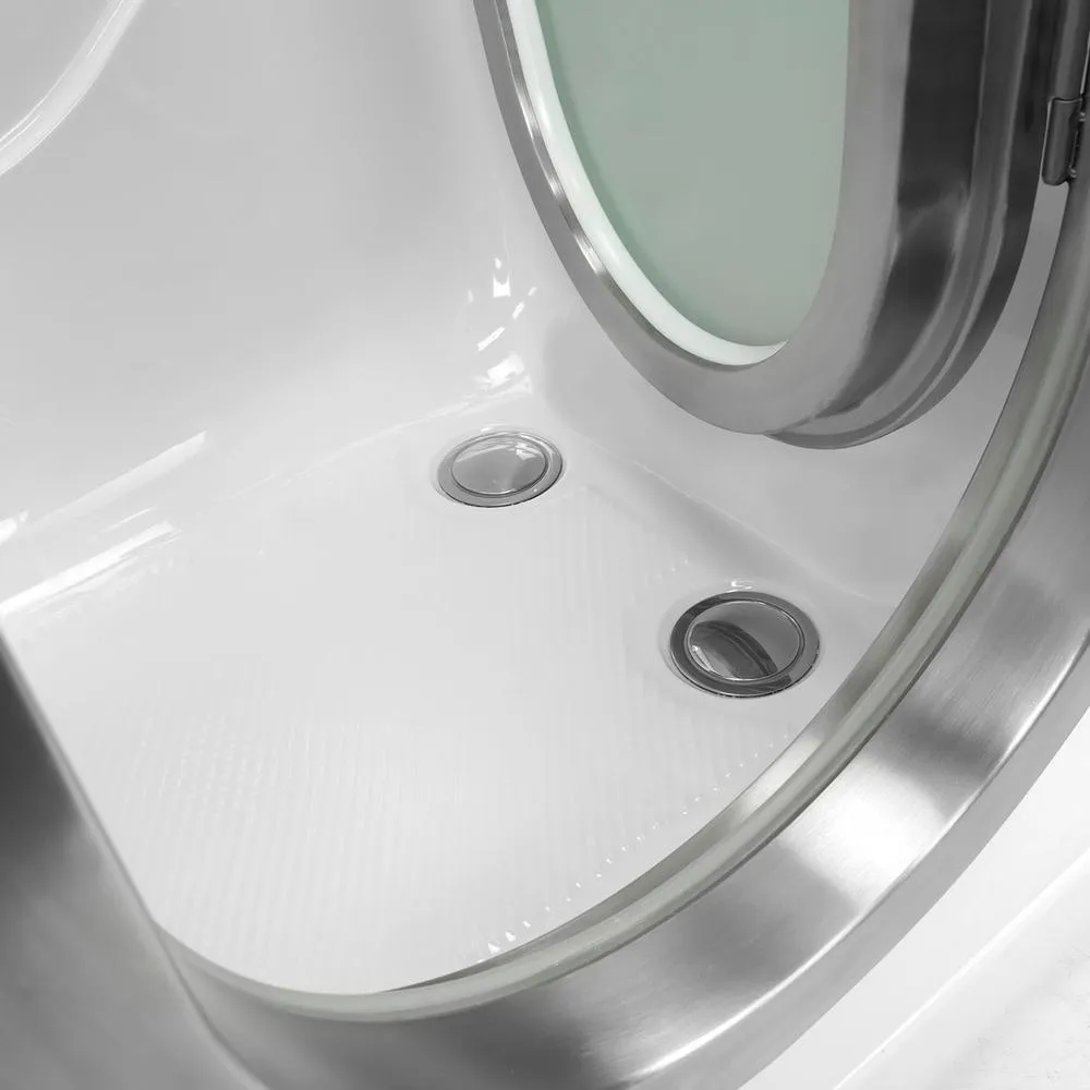 Ella Deluxe 4.58 ft. x 30 in. Acrylic Walk-In Soaking Bathtub in White with Right Drain/Door, photo 9 of 15