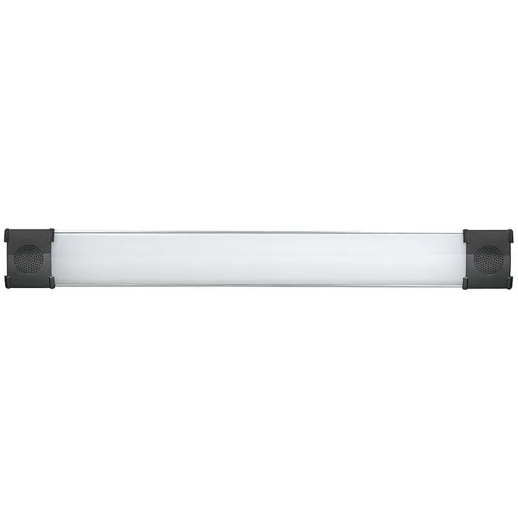 40 in. 64-Watt Equivalent Integrated LED Black Brushed Nickel Shop Light with Bluetooth Speakers 3500 Lumens 4000K, photo 3 of 7