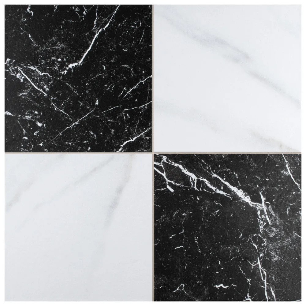Merola Tile Merzoni Checker Ruzzini 17-7/8 in. x 17-7/8 in. Porcelain Floor and Wall Tile (13.5 sq. ft./Case), photo 6 of 8