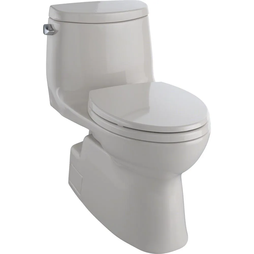 Carlyle II 1-Piece 1.28 GPF Single Flush Elongated Skirted Toilet with CeFiONtect in Cotton White, photo 15 of 15