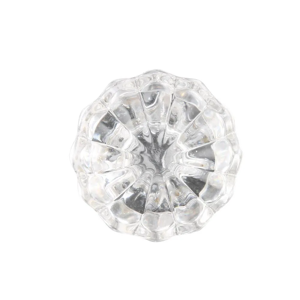 Fluted Glass Door Knob Passage Set, 2 in. Outside Diameter, Brass Plated, Indoor Use, photo 3 of 5