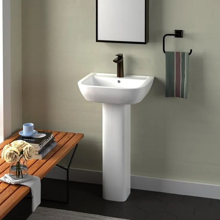 Barclay Products Caroline 450 Pedestal Lavatory Combo in White, photo 2 of 3