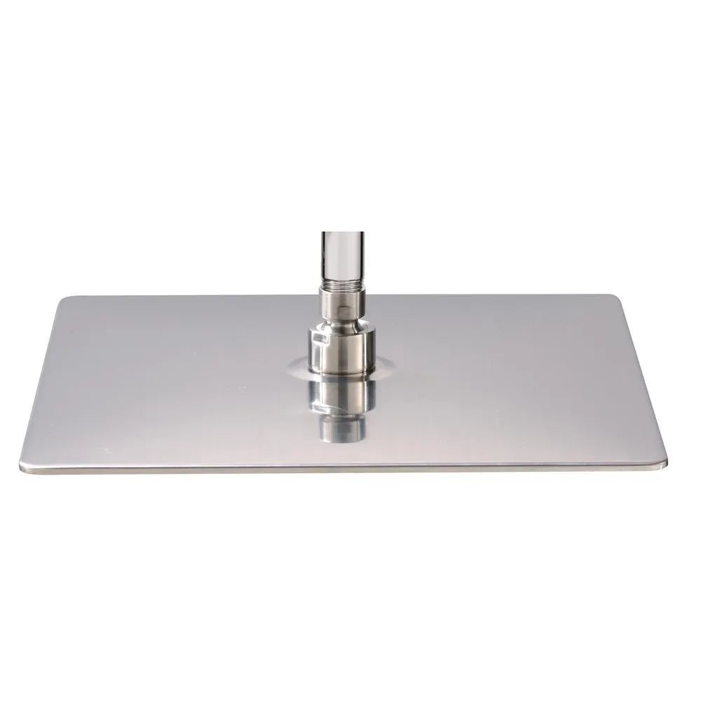 Modern 1-Spray 12 in. Single Ceiling Mount Fixed Shower Head in Brushed Nickel, photo 2 of 5
