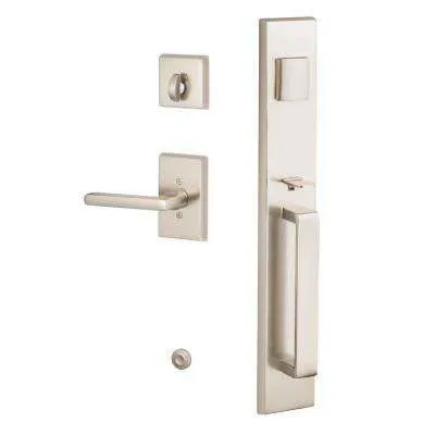 Keep Plate Black Iron Door Handleset Combo Pack with Tine Door Lever