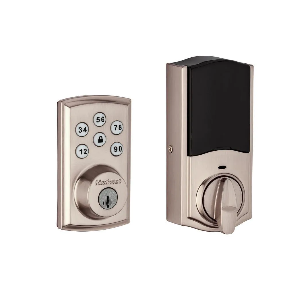 Kwikset Z-Wave SmartCode 888 Satin Nickel Single Cylinder Electronic Deadbolt Featuring SmartKey Security, photo 3 of 8