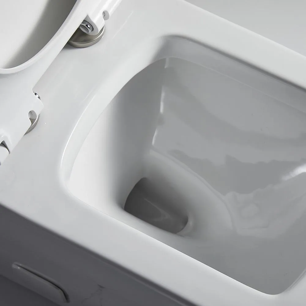 1-Piece 1.28 GPF Dual Flush High Efficiency Elongated Toilet in White, Seat Included, photo 6 of 7