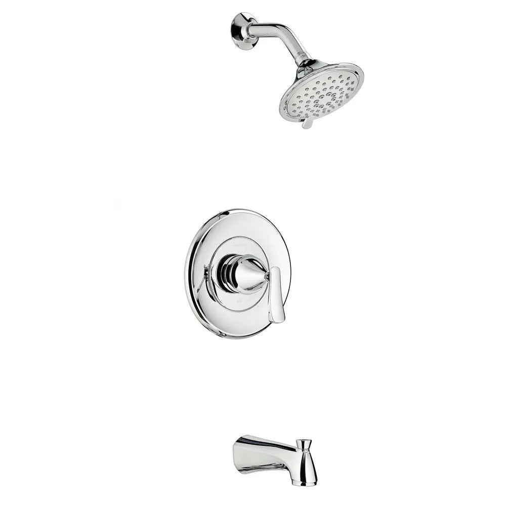 Chatfield Single-Handle 3-Spray Tub and Shower Faucet and 4 in. Centerset Bathroom Faucet Set in Polished Chrome, photo 5 of 9