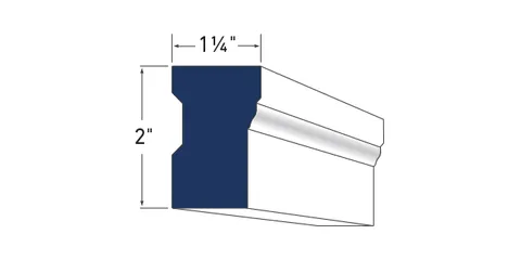 Brick Moulding 1-1/4 in × 2 in × 17 ft