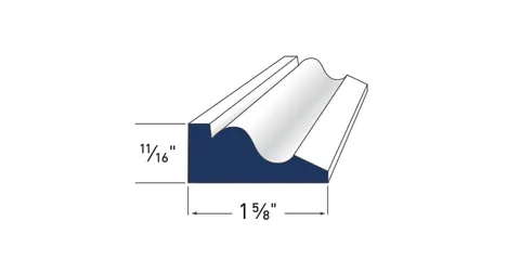 Band Moulding 11/16 in × 1-5/8 in × 16 ft