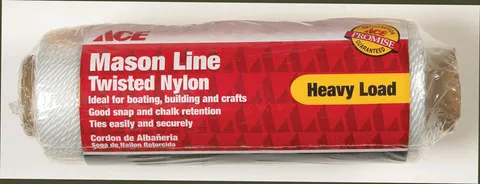 #21 x 215 ft White Twisted Nylon Mason Line