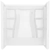 Delta Classic 500 60 in. W x 61.25 in. H x 32 in. D 3-Piece Direct-to-Stud Alcove Tub Surround in High Gloss White, photo 3 of 5