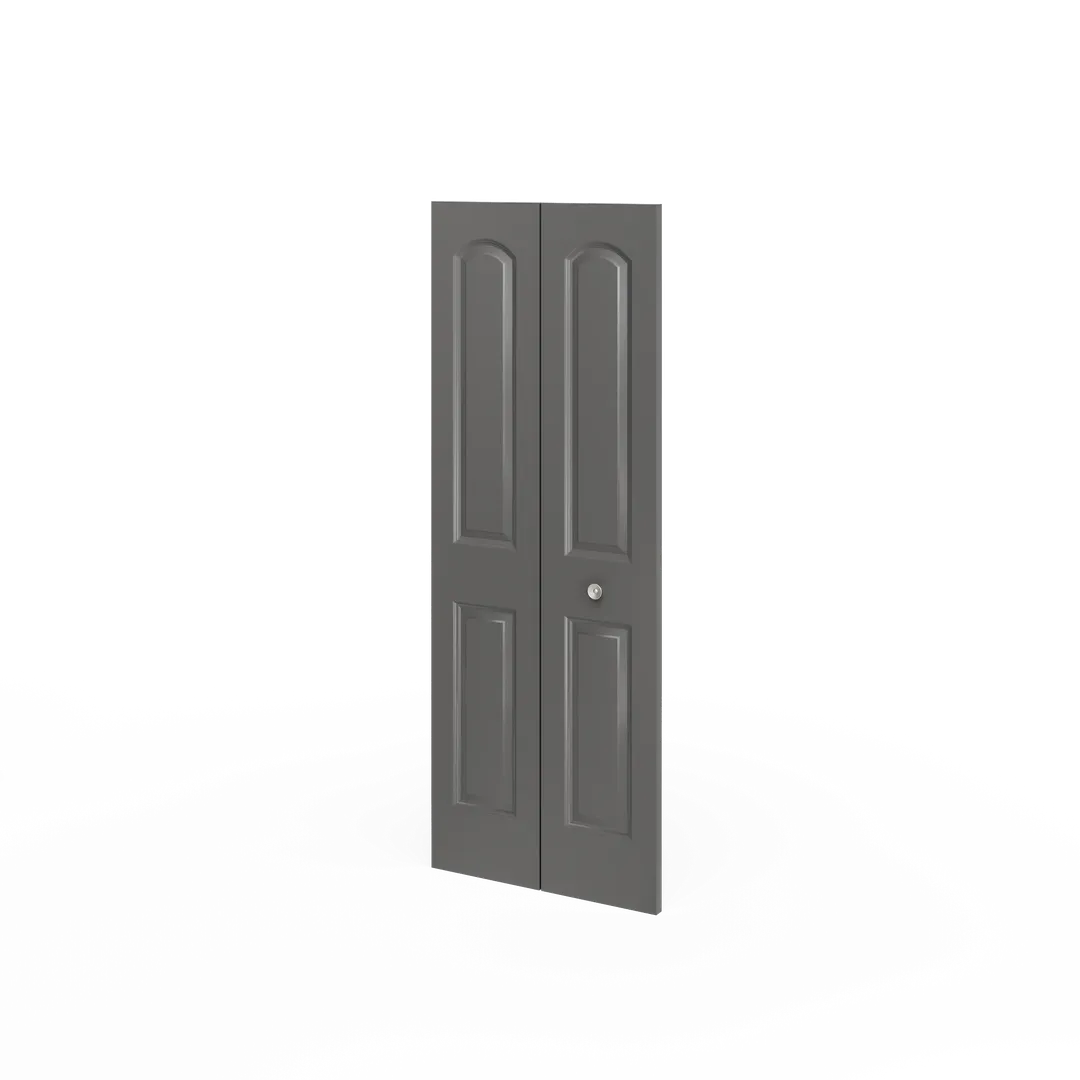 Masonite Roman 30-in x 80-in Primed 2-Panel Round Top Molded Composite Bifold Door, Hardware Included, photo 5 of 6