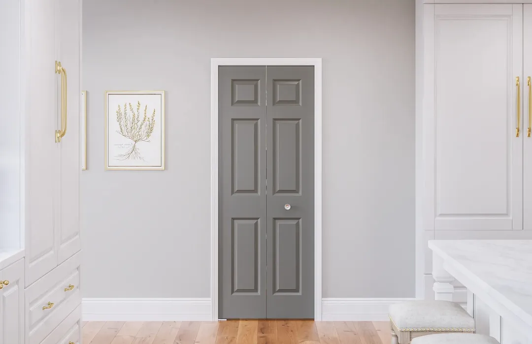 Masonite Traditional 24-in x 80-in 6-Panel Primed Molded Composite Bifold Door (Hardware Included), photo 2 of 6