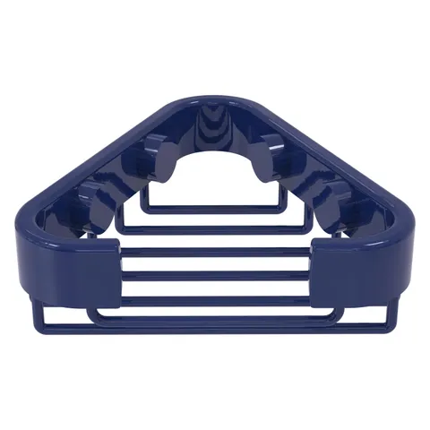 Corner Soap Basket in Satin Brass