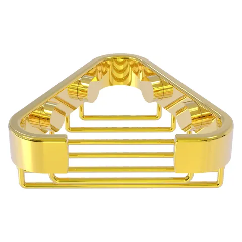 Corner Soap Basket in Antique Brass