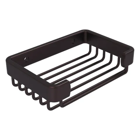 Rectangular Soap Basket in Antique Bronze, 5.2 × 3.5 in