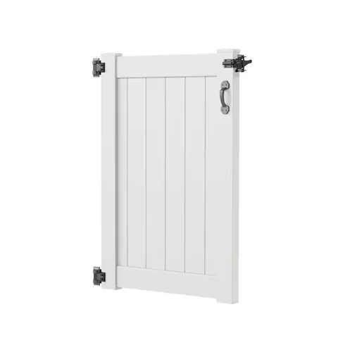 3.5 ft wide · 5 ft high White Vinyl Outdoor Shower Stall Gate Kit