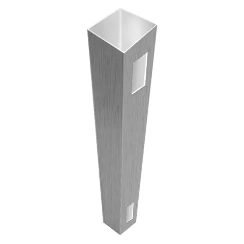 5 in × 5 in × 8.5 ft Driftwood Gray Vinyl Fence End/Gate Post