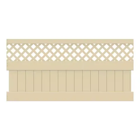 Anderson 4 ft high · 8 ft wide Sand Vinyl Privacy Fence Panel (Unassembled)