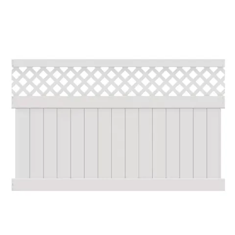 Anderson 5 ft high · 8 ft wide White Vinyl Privacy Fence Panel (Unassembled)