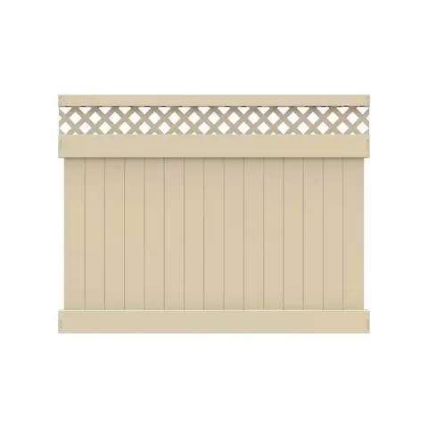 Anderson 6 × 8 ft Sand Vinyl Lattice Top Fence Panel