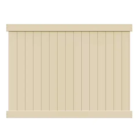 Bryce 6 ft high · 8 ft wide Sand Vinyl Un-Assembled Fence Panel