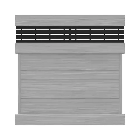 Horizontal Boardwalk 6 ft high · 6 ft wide Driftwood Vinyl Semi-Privacy Panel