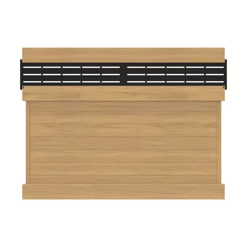Horizontal Boardwalk 6 ft high · 8 ft wide Cypress Vinyl Semi-Privacy Fence Panel