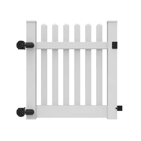 Kettle Straight 4 ft wide · 4 ft high White Vinyl Un-Assembled Fence Gate