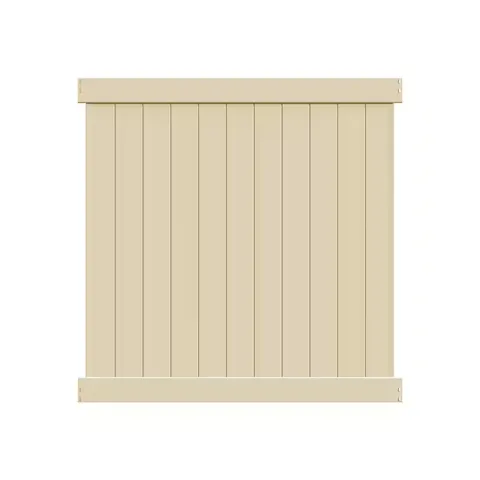 Washington 6 ft high · 6 ft wide Sand Vinyl Privacy Fence Panel