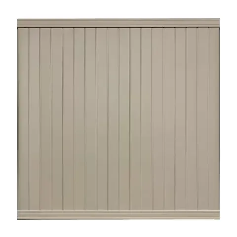 Belfast 6 × 6 ft Tan Vinyl Fence Panel