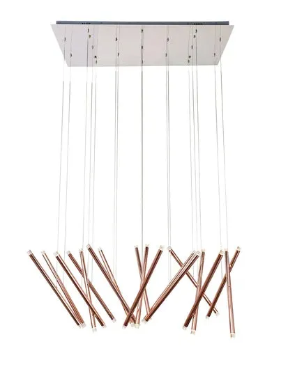 DLSS Lighting Co., Ltd Big Project Rose Gold LED Tube Chandelier, photo 2 of 6