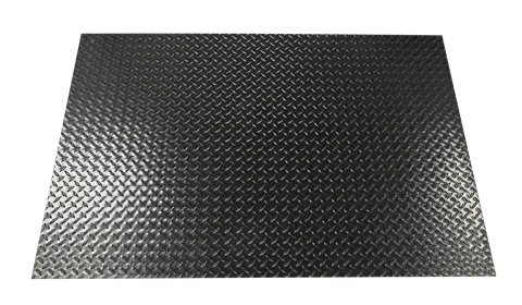 Grill Mat, 47 × 32, Diamond Tread, Metallic Silver