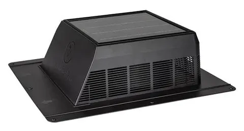 4 Seasons Solar Powered Vent Black 21 × 19 in 10W