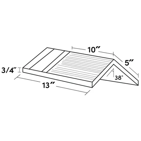 Medium Ridge Synthetic Cedar Shake Hip & Ridge Cap, 10 ft per Bundle