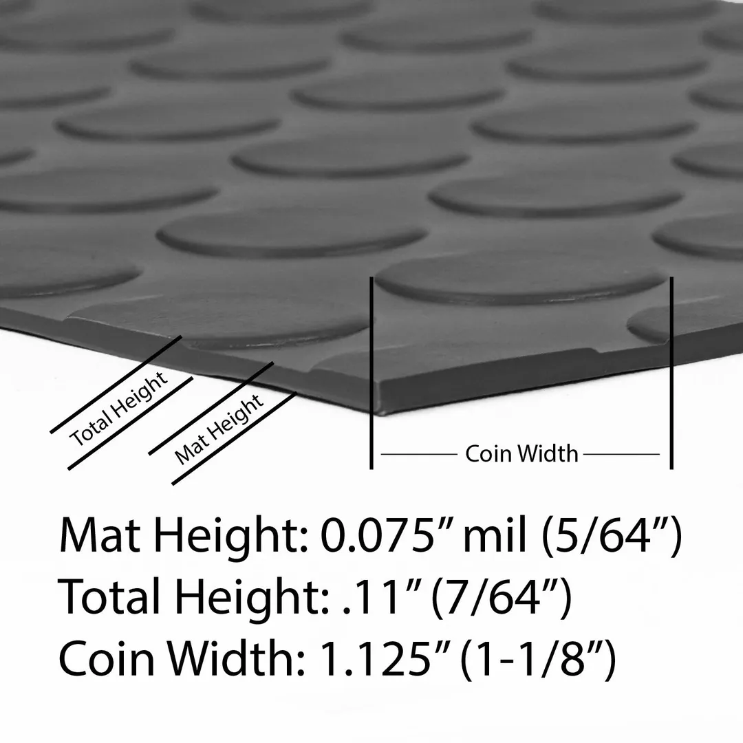 G-Floor Coin 8.5 ft. x 22 ft. Slate Grey Commercial Grade Vinyl Garage Flooring Cover and Protector, photo 5 of 8