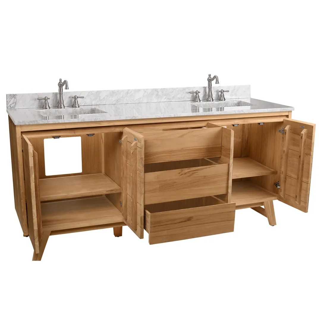Avanity Coventry 72-in Gray Teak Bathroom Vanity Cabinet, photo 8 of 13