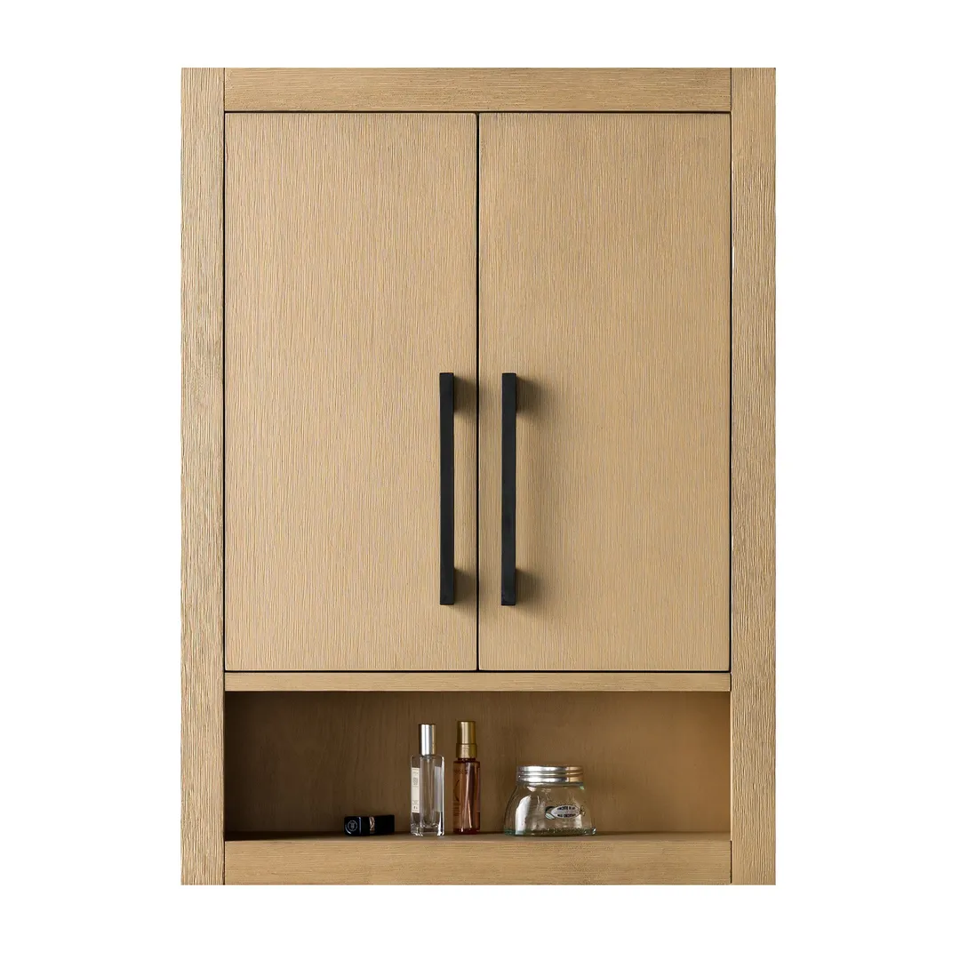 Vanity Art 24 in. W x 8 in. D x 33 in. H Bathroom Storage Wall Cabinet in Natural Oak (Golden Brushed), photo 8 of 8