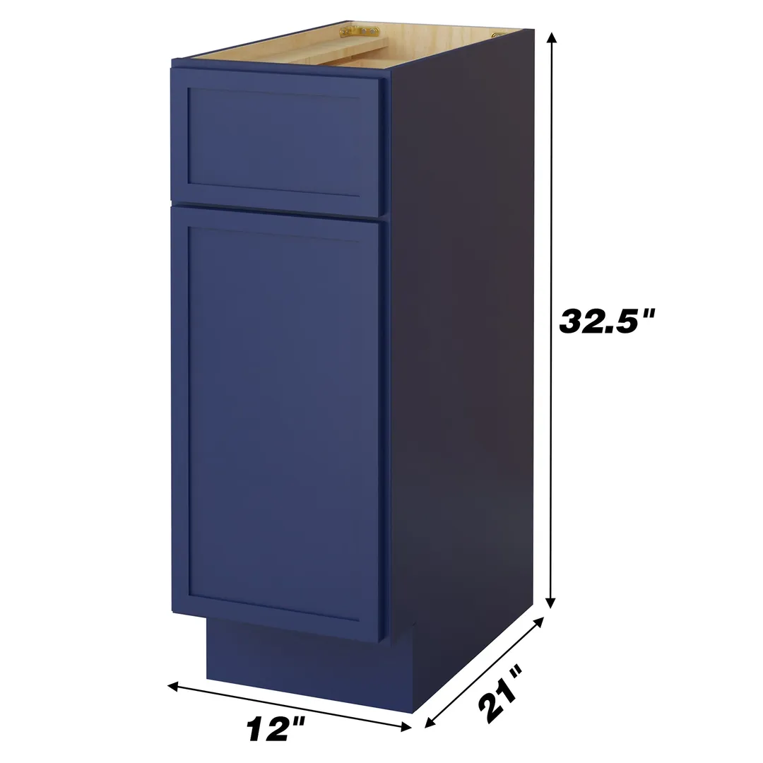 Vanity Art CVJ 12 in. W x 21 in. D x 32.5 in. H 3-Drawer Bath Vanity Cabinet Only, White, photo 2 of 8