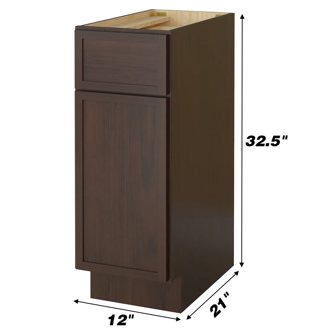 Vanity Art CVJ 12 in. W x 21 in. D x 32.5 in. H 3-Drawer Bath Vanity Cabinet Only, White, photo 3 of 8