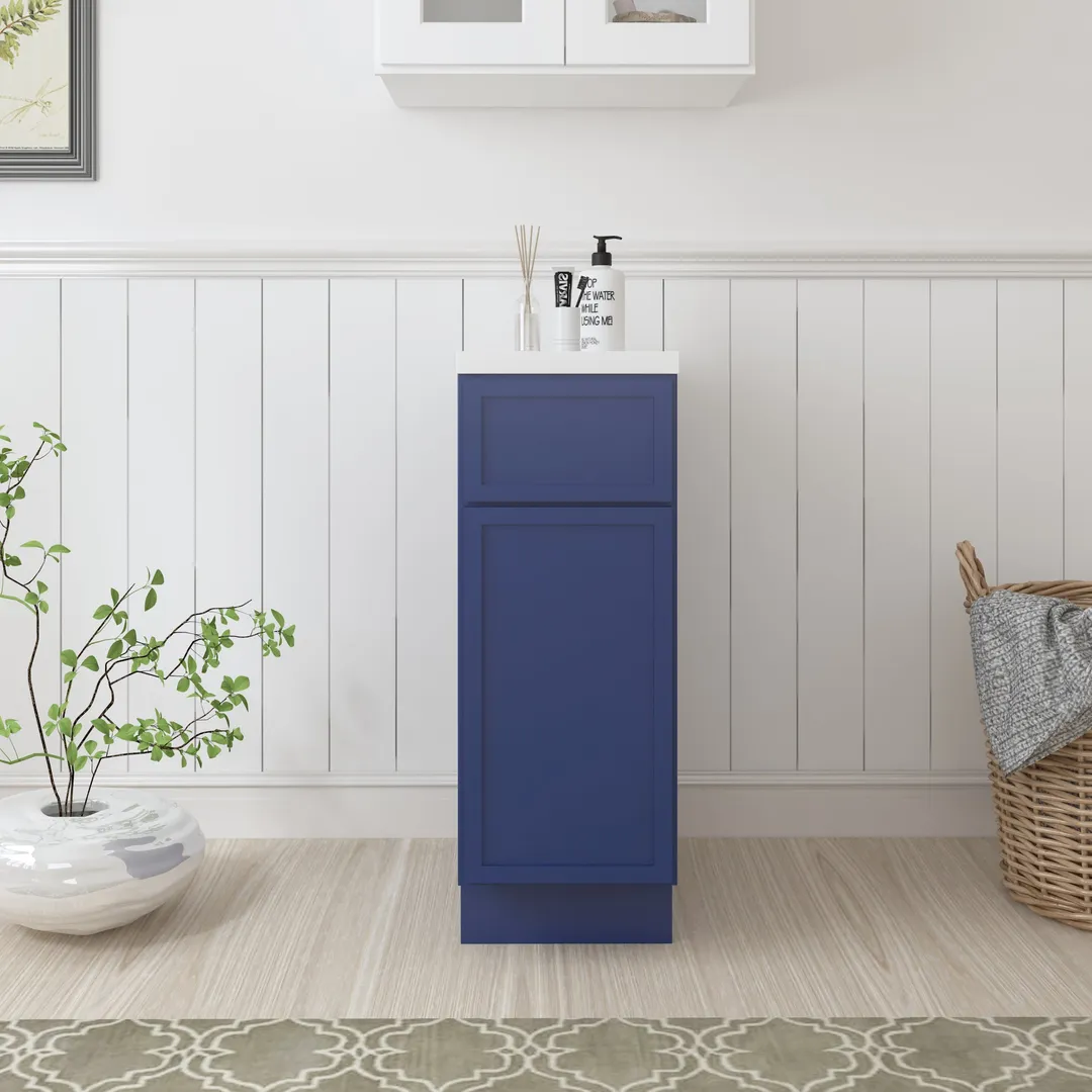 Vanity Art 12 in. W x 21 in. D x 32.5 in. H 3-Drawers Bath Vanity Cabinet Only in Brown, photo 2 of 9