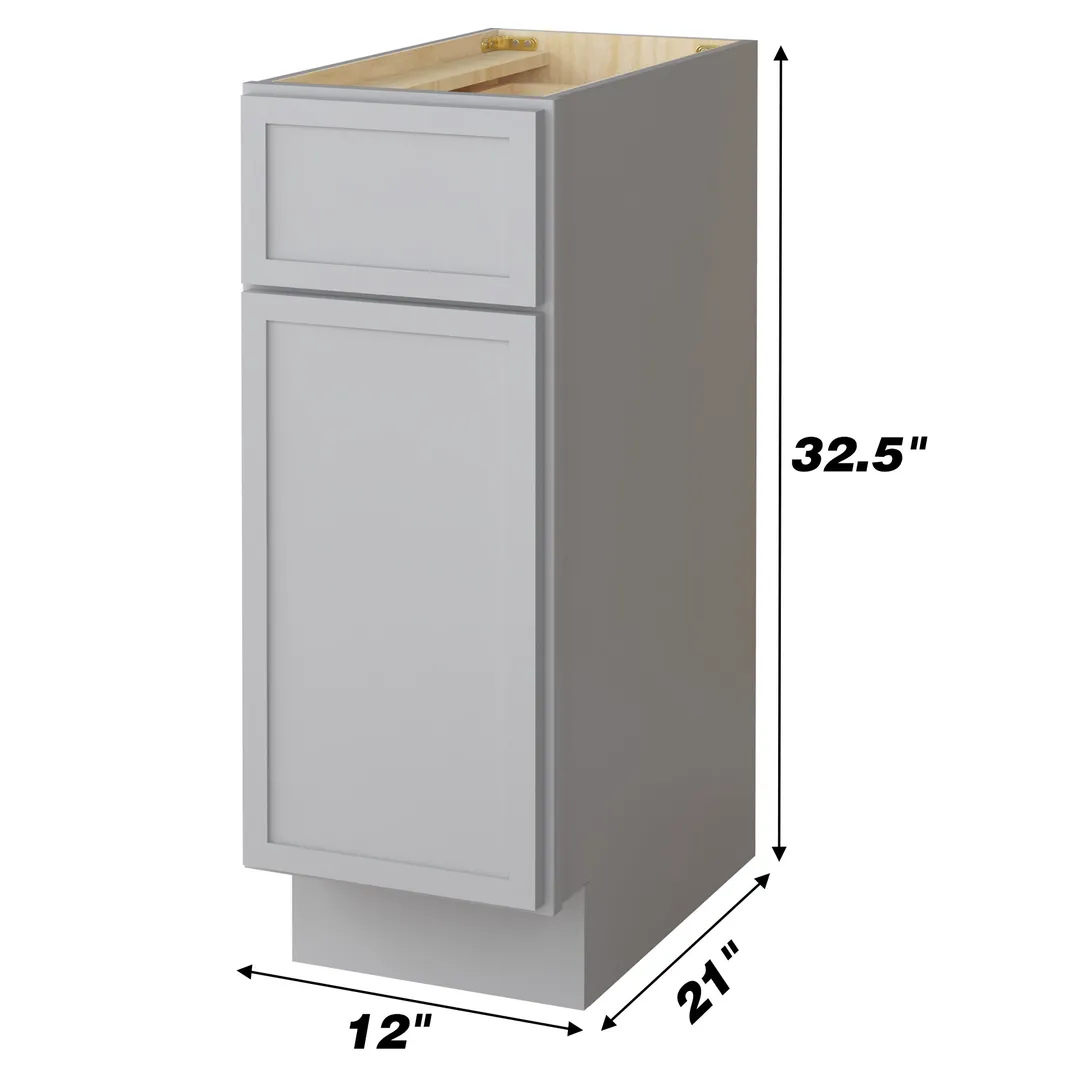 Vanity Art 12 in. W x 21 in. D x 32.5 in. H 3-Drawers Bath Vanity Cabinet Only in Brown, photo 5 of 9
