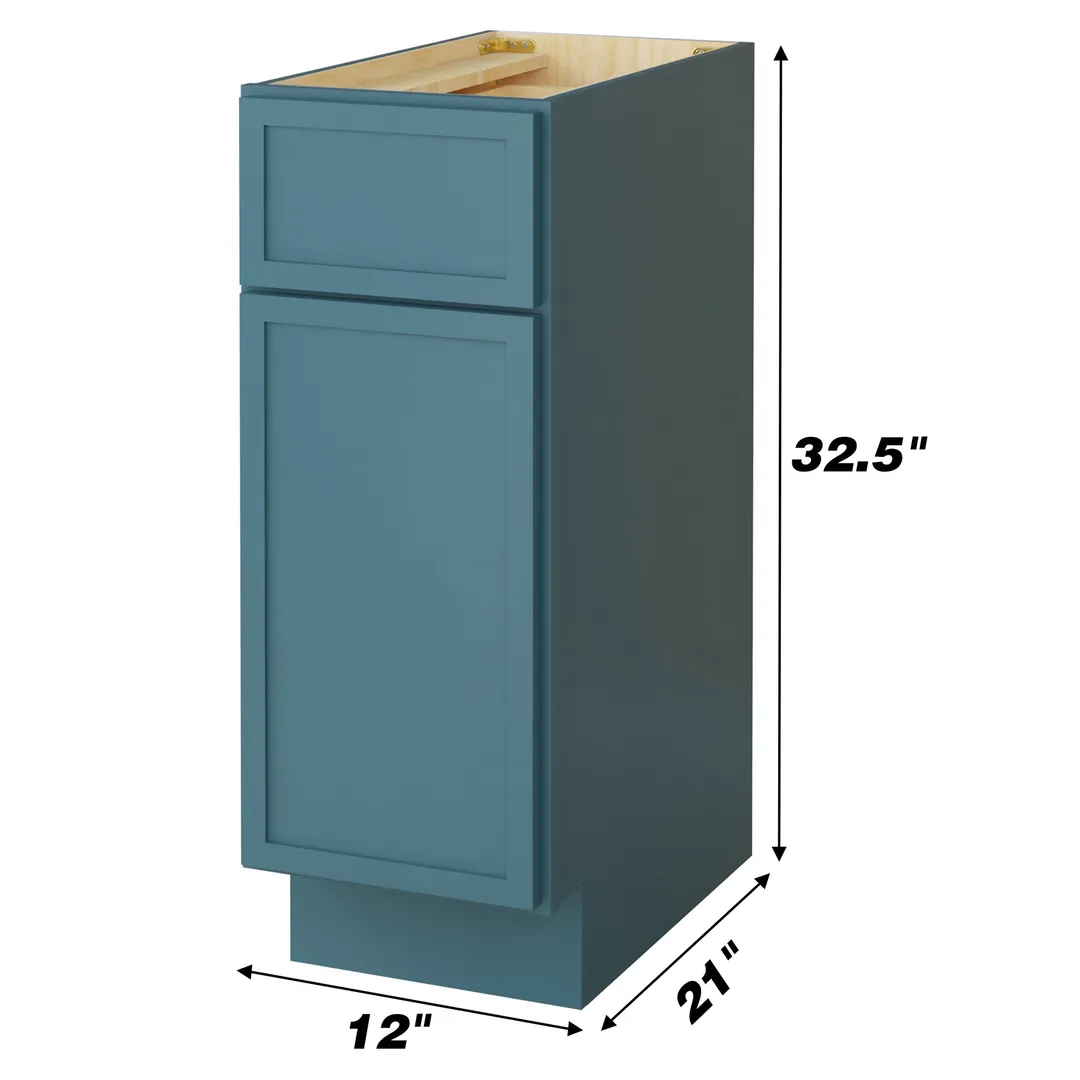 Vanity Art CVJ 12 in. W x 21 in. D x 32.5 in. H 3-Drawer Bath Vanity Cabinet Only, White, photo 6 of 8
