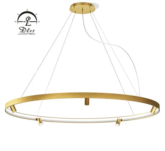 DLSS Lighting Co., Ltd Commercial Lamp Round LED Hanging Gold Big Chandelier, photo 2 of 6