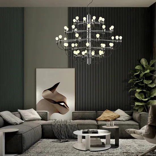 DLSS Lighting Co., Ltd. Contemporary Style Chandelier for Interior Decor Lighting Iron LED Pendant Lamp, in a room, photo 4 of 6