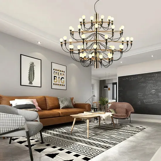DLSS Lighting Co., Ltd. Contemporary Style Chandelier for Interior Decor Lighting Iron LED Pendant Lamp, in a room, photo 2 of 6