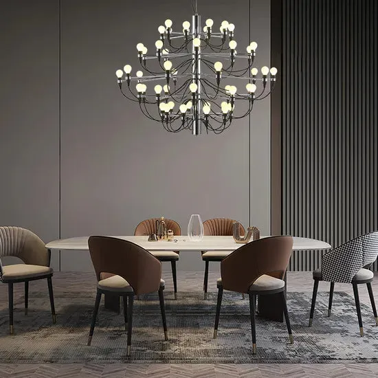 DLSS Lighting Co., Ltd. Contemporary Style Chandelier for Interior Decor Lighting Iron LED Pendant Lamp, in a room, photo 3 of 6