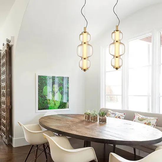 DLSS Lighting Contemporary Style Pendant Lamp Interior Decor Lighting Iron LED Chandelier, in a room, photo 3 of 6